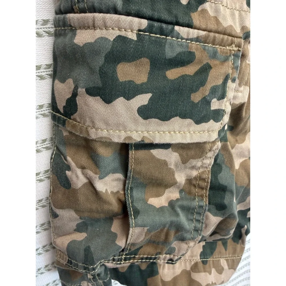 Levi Mens Cargo Shorts Woodland Camouflage Utility Straight Leg Cotton Size 29